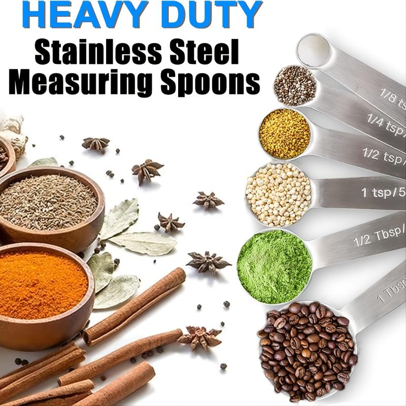 9pcs Stainless Steel Measuring Spoons Set Metric/US Measurements