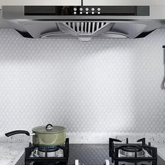 Kitchen Backsplash Stickers Self Adhesive Aluminum Foil Wallpaper