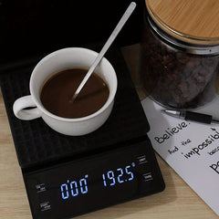High Precision Coffee Scale with Timer 3kg 0 1g Back Lit LED Display