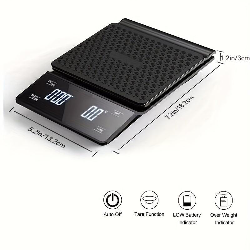 High Precision Coffee Scale with Timer 3kg 0 1g Back Lit LED Display