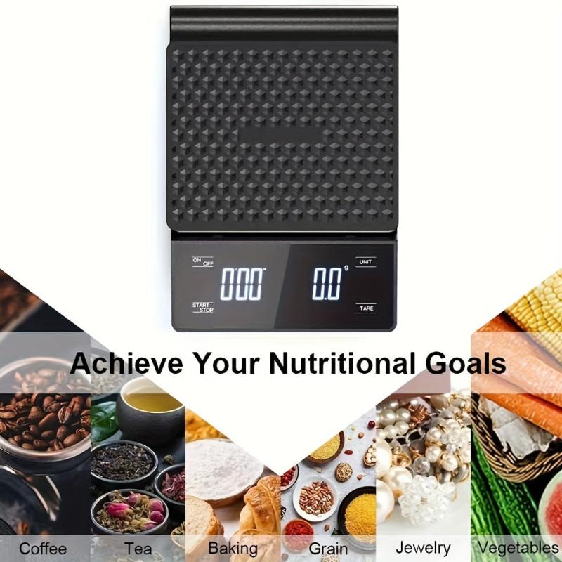 High Precision Coffee Scale with Timer 3kg 0 1g Back Lit LED Display