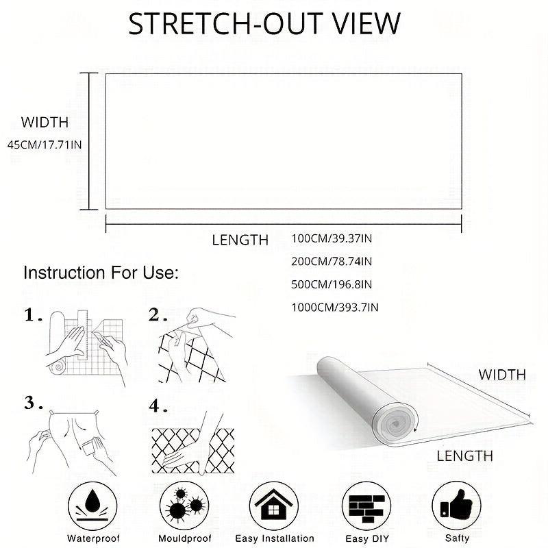 Kitchen Backsplash Stickers Waterproof Self Adhesive Stove Sticker