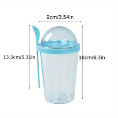 400ml Portable Salad Cup with Fork for Kids' School Lunch