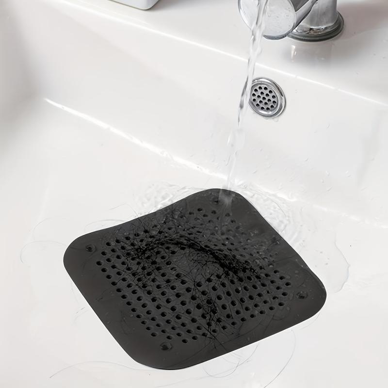 Square Drain Hair Catcher Hair Filter With Suction Cup