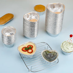 50pcs 4.5oz Disposable Baking Cups Aluminum Foil Muffin