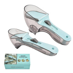 Adjustable Measuring Cups And Spoons Set with Magnetic