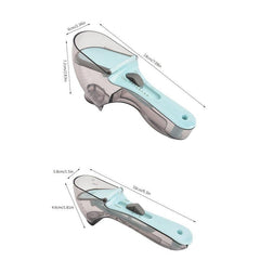 Adjustable Measuring Cups And Spoons Set with Magnetic