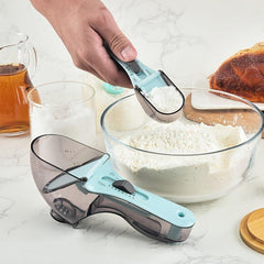 Adjustable Measuring Cups And Spoons Set with Magnetic