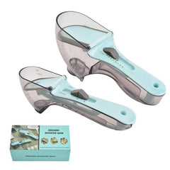 Adjustable Measuring Cups And Spoons Set with Magnetic