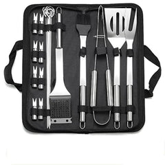 20PCS Stainless Steel Grill Set BBQ Utensils in Oxford Cloth Bag
