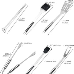 20PCS Stainless Steel Grill Set BBQ Utensils in Oxford Cloth Bag