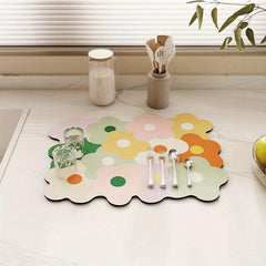 Mildewproof Kitchen Countertop Mat Absorbent Diatom Mud Mat