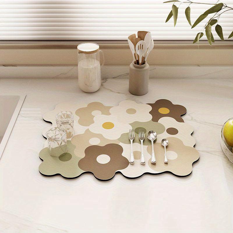 Mildewproof Kitchen Countertop Mat Absorbent Diatom Mud Mat