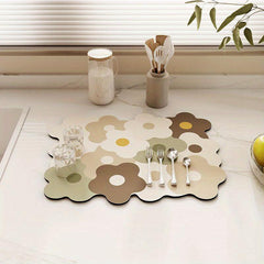 Mildewproof Kitchen Countertop Mat Absorbent Diatom Mud Mat