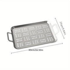 Stainless Steel Non Stick BBQ Tray with Handles