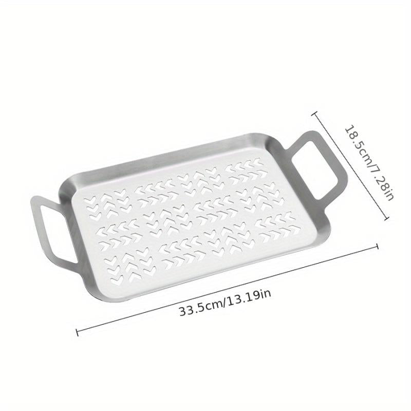 Stainless Steel Non Stick BBQ Tray with Handles