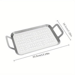Stainless Steel Non Stick BBQ Tray with Handles