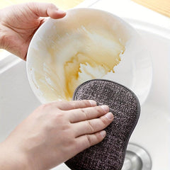 2-in-1 Dish Cloths Sponge for Tableware Cleaning with Hanging Loop