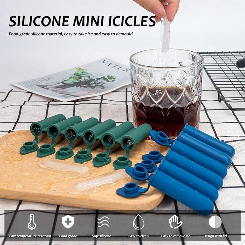 Silicone Ice Cube Stick Mold with Lid - Ideal for Sports Bottles & Ice Bars