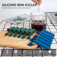 Silicone Ice Cube Stick Mold with Lid - Ideal for Sports Bottles & Ice Bars