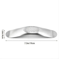 Stainless Steel Garlic Press Masher Boat Type