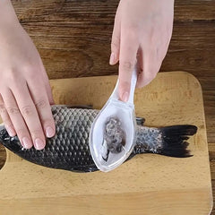Fish Scale Remover with Lid - Kitchen Tool for Scraping Fish Scales