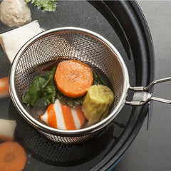 Stainless Steel Pasta Basket Strainer Frying Basket