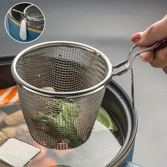 Stainless Steel Pasta Basket Strainer Frying Basket