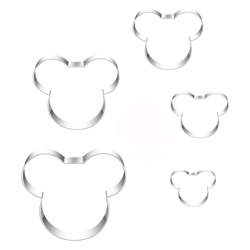 6pcs Mouse Cookie Cutters Stainless Steel Cake Decorating Baking Tools