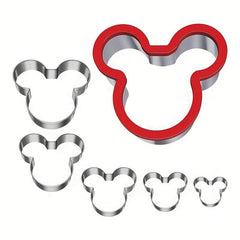 6pcs Mouse Cookie Cutters Stainless Steel Cake Decorating Baking Tools
