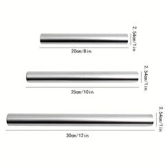 Stainless Steel Rolling Pin Dough Roller for Pizza Pie Cookies Dumplings Noodles