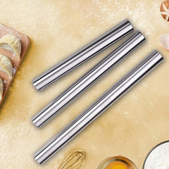 Stainless Steel Rolling Pin Dough Roller for Pizza Pie Cookies Dumplings Noodles