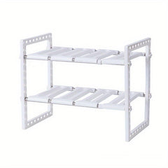 Adjustable Double Layer Under Sink Storage Organizer for Kitchen and Bathroom