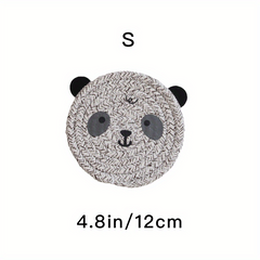 Hand Woven Bear Coaster Heat Insulation Mat Pot Mat Placemat