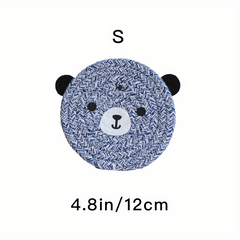 Hand Woven Bear Coaster Heat Insulation Mat Pot Mat Placemat