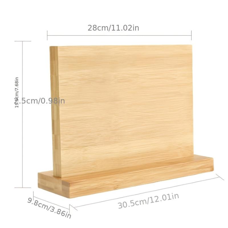 Magnetic Kitchen Holder Bamboo Storage Board