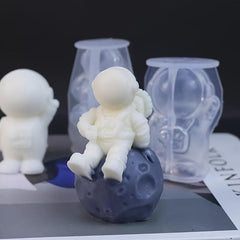Astronaut Silicone Candle Mold DIY Space Craft Spaceship Rocket Shape