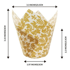 200 Tulip Cupcake Liners - 4 Fancy Designs - Parchment Paper Standard Size
