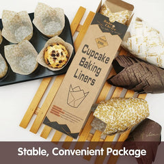 200 Tulip Cupcake Liners - 4 Fancy Designs - Parchment Paper Standard Size