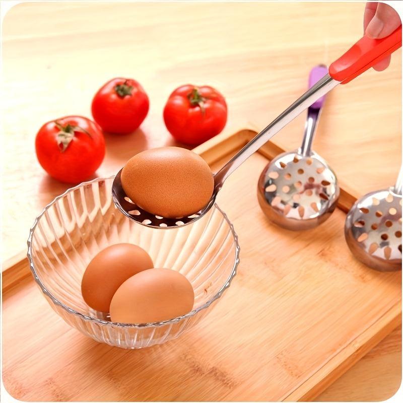 2pcs Long Handle Soup Spoon Stainless Steel Colander Spoon