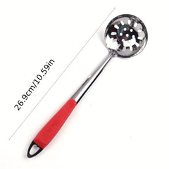 2pcs Long Handle Soup Spoon Stainless Steel Colander Spoon