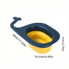Whale Drain Basket Kitchen Sink Colander with Drain Rack