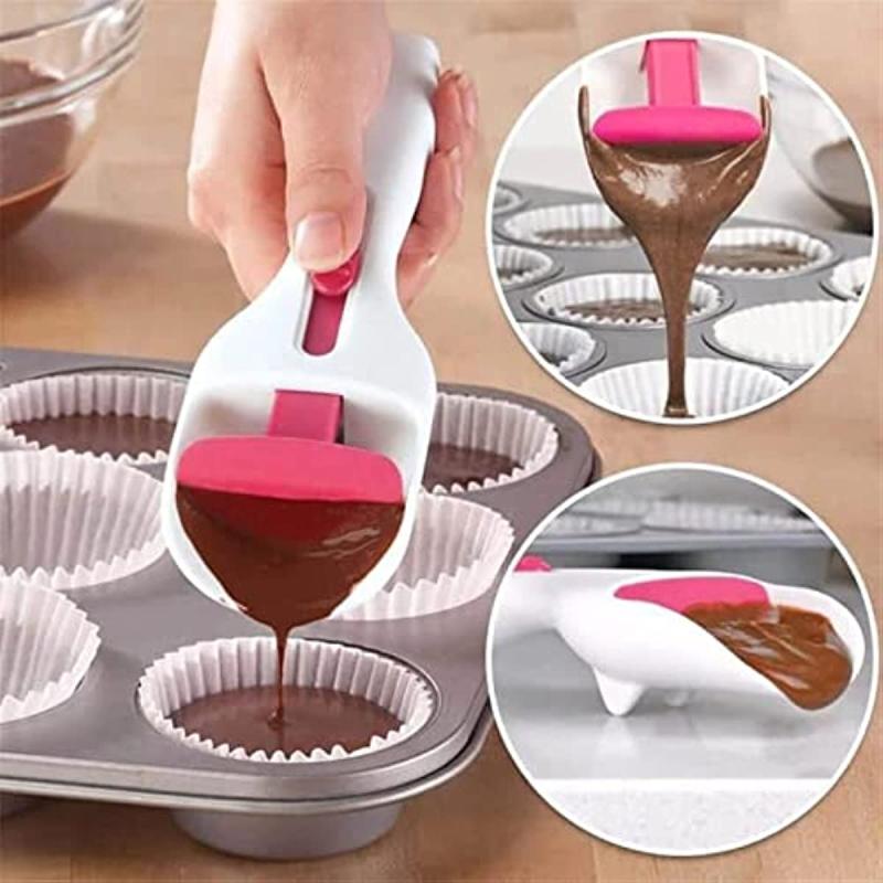 One Touch Batter Dispenser Scoop for Home Kitchen