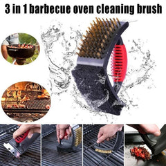 BBQ Cleaning Brush And Scraper 3 in 1 Barbecue Tool