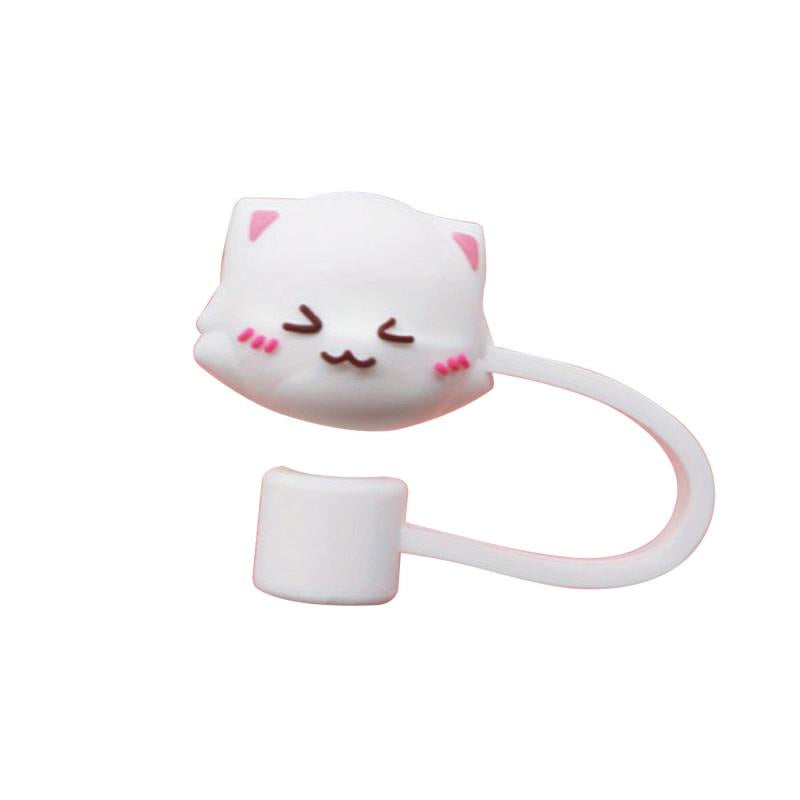 1pc Cartoon Reusable Straw Tips Cover for Drinkware Accessories