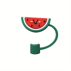 1pc Cartoon Reusable Straw Tips Cover for Drinkware Accessories
