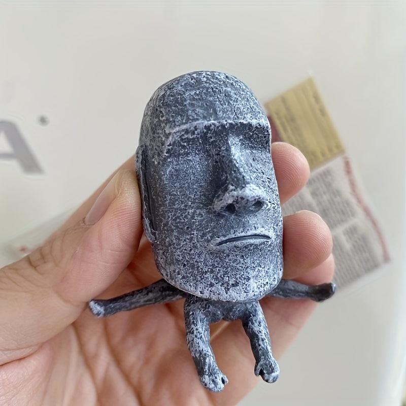 2pcs Moai Stone Statue Fridge Magnets Funny Decorative Magnets