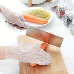 50 Disposable Plastic Gloves for Food Prep and Service One Size Fits All
