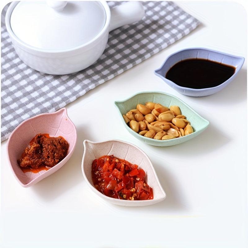 Set of 4 Wheat Straw Sauce Dishes - Cheese Steak Tomato Dipping Plates