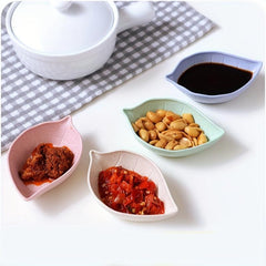 Set of 4 Wheat Straw Sauce Dishes - Cheese Steak Tomato Dipping Plates